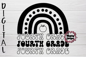 Rainbow Fourth Grade SVG School Design