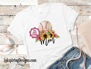 Baseball Mom Floral Sublimation Transfer