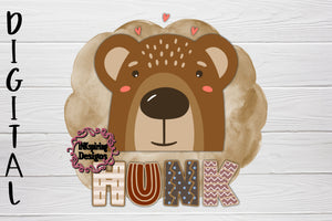 Bear Hunk PNG Sublimation Design