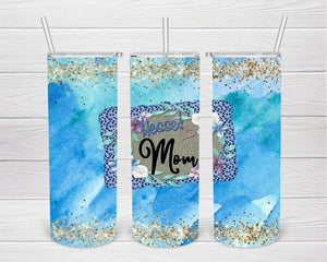 Blessed Mom Skinny Tumbler Sublimation Transfer