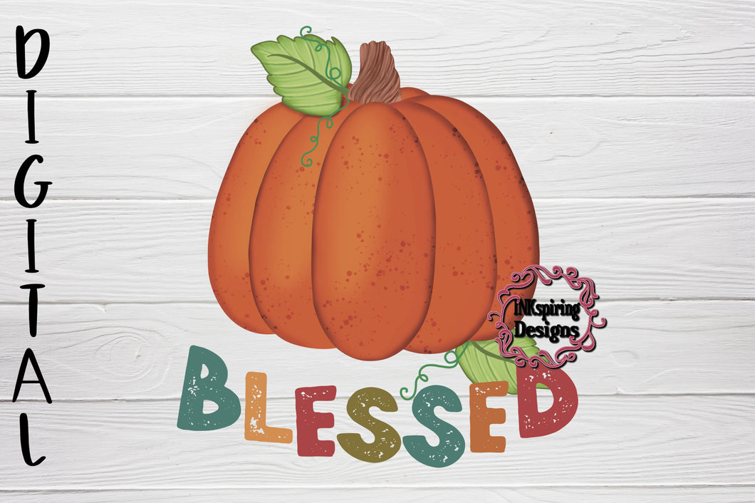 Blessed Pumpkin PNG Sublimation or DTF Design