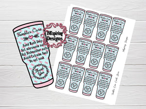 Care Card Tumbler Bows DIGITAL Print at Home