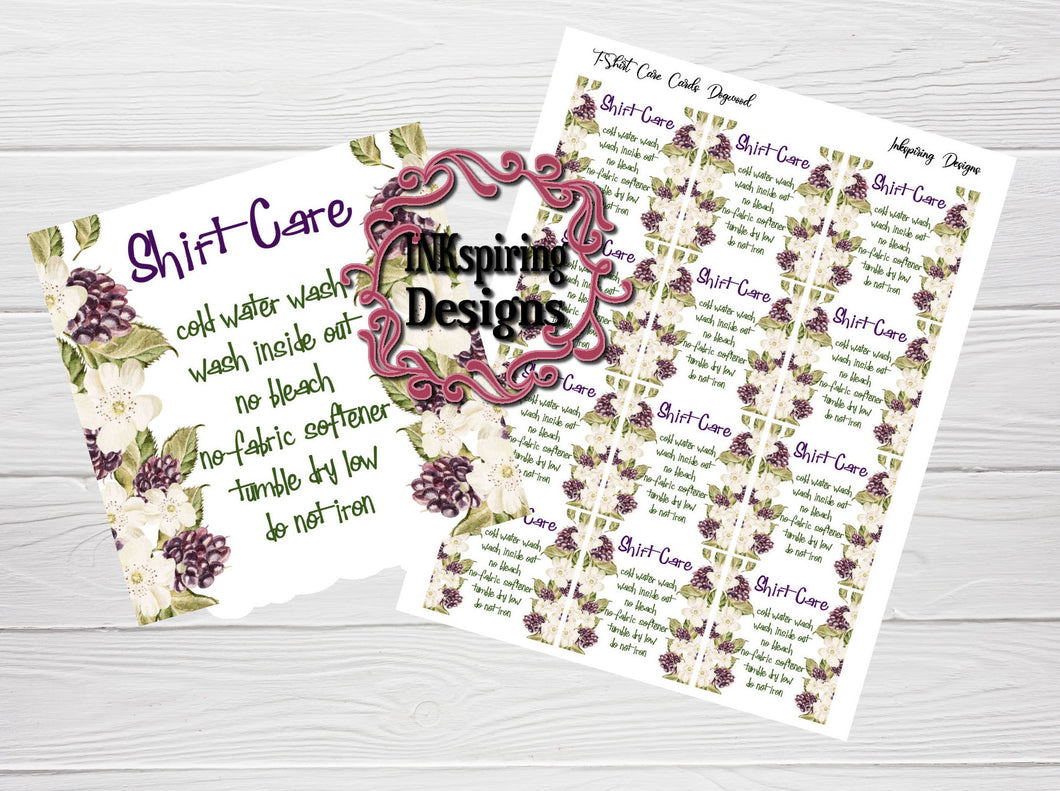 Care Card T-Shirt Dogwood DIGITAL Print at Home