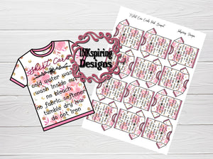 Care Card T-Shirt Pink Bouquet DIGITAL Print at Home