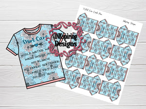 Care Card T-Shirt Posie DIGITAL Print at Home