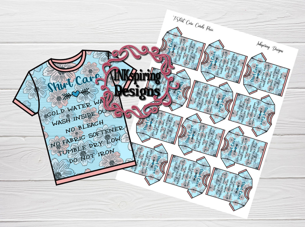 Care Card T-Shirt Posie DIGITAL Print at Home