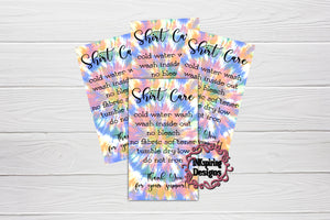 Care Cards Carnival Tie Dye Printed and Cut