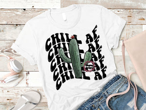 Chill Cactus PNG Sublimation or DTF Design