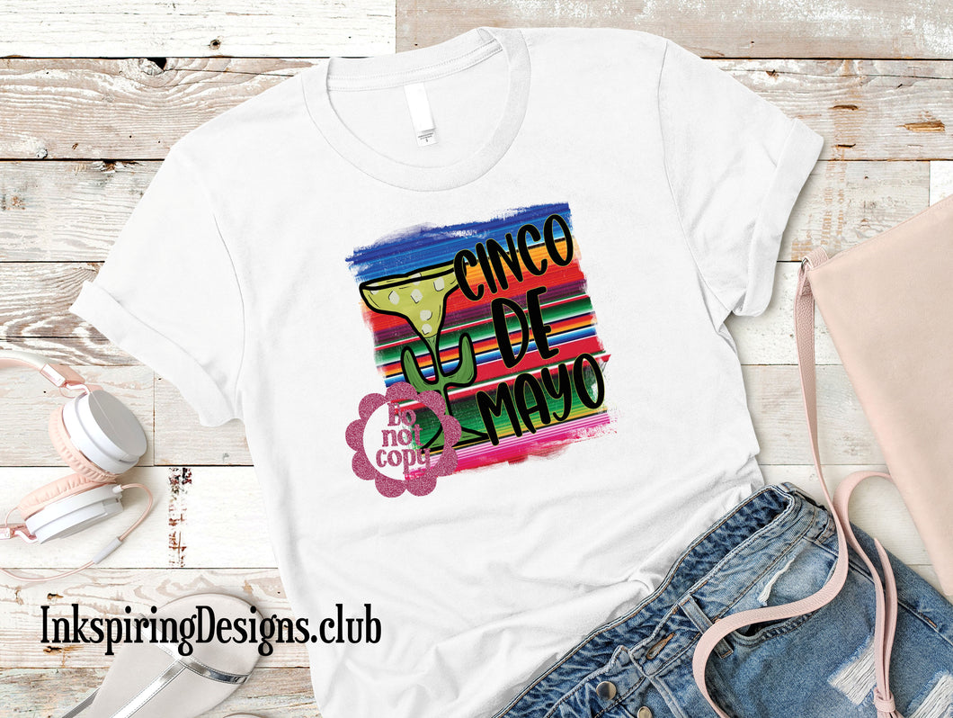 Cinco De Mayo Stripes Drink Sublimation Transfer