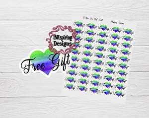 Free Gift Stickers Heart 50 PC