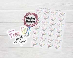 Free Gift Stickers Rainbow 28 PC