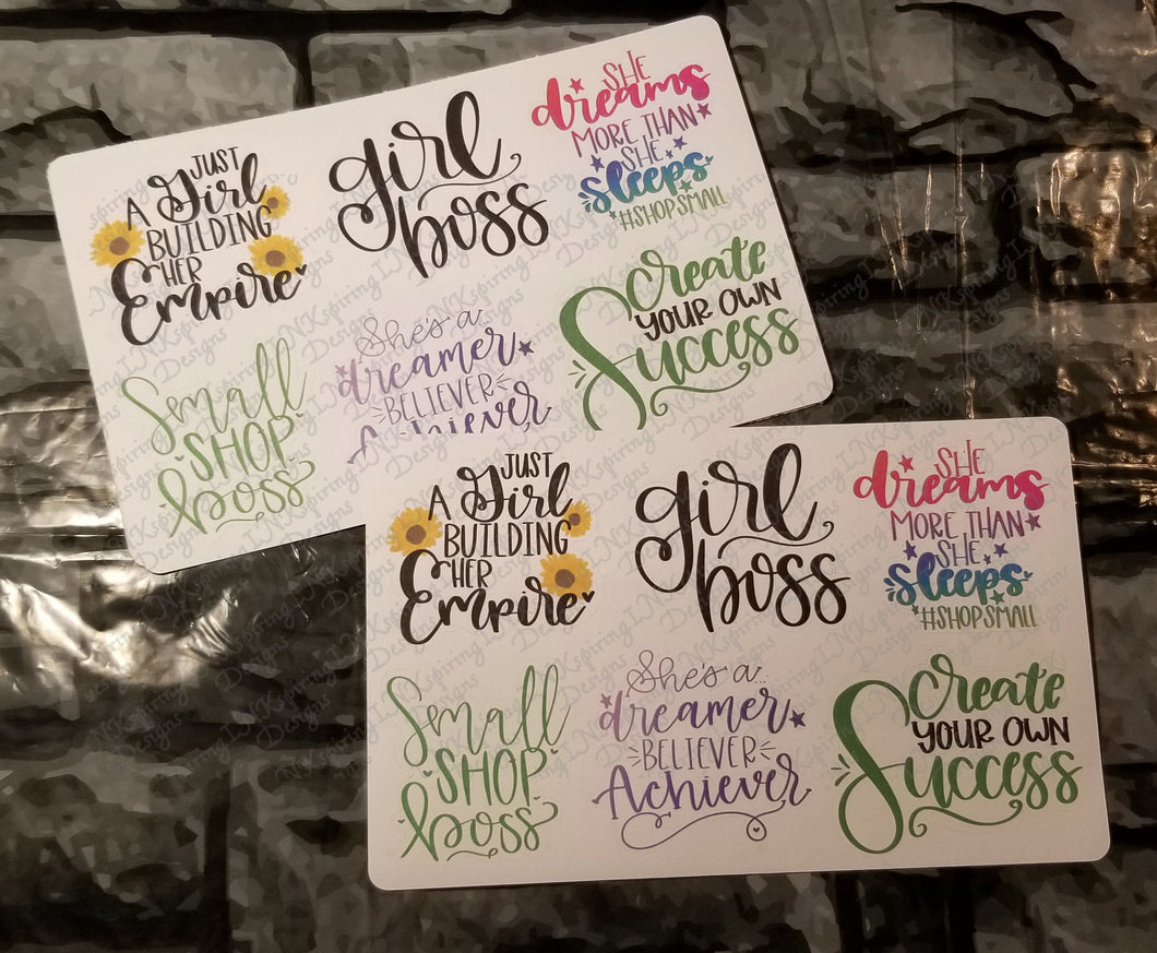 Girl Boss Sticker Sheet