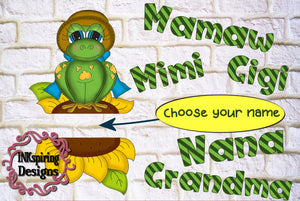 Grandma Fancy Frog PNG Sublimation Transfer (choice - multiple designs)