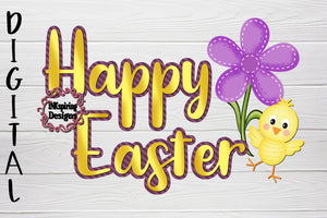 Happy Easter Chick PNG Sublimation Design