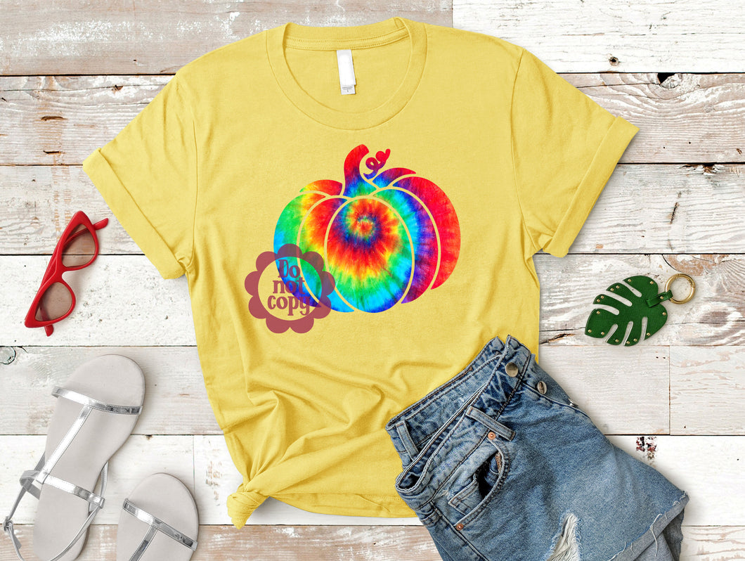 Hippie Tie Dye Pumpkin Sublimation Transfer