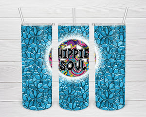 Hippie Soul 20 OZ Skinny Tumbler PNG Sublimation Design