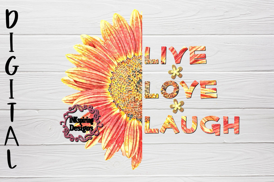 Live Love Laugh Daisy PNG Sublimation Design