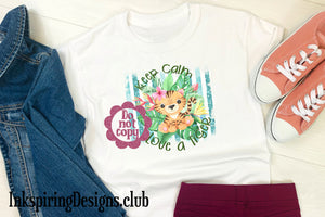 Keep Calm Love A Tiger Sublimation Transfer