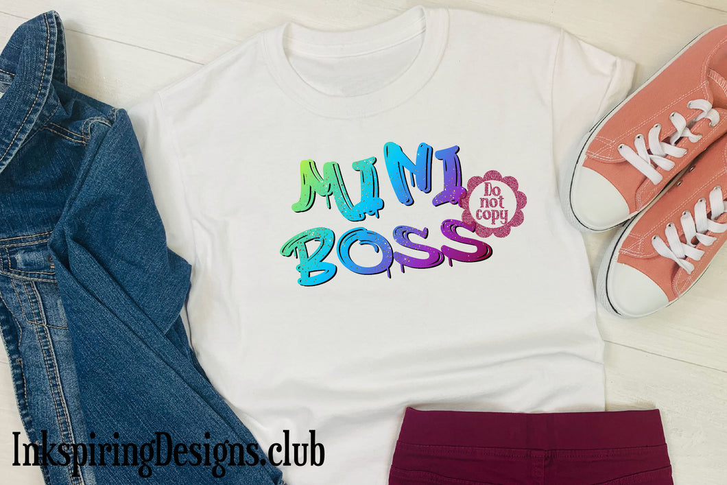 Mini Boss Graffiti Sublimation Transfer