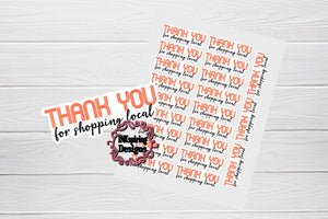 Packaging Stickers Modern Shopping Local Printed and Cut