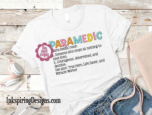 Paramedic Description Sublimation Transfer