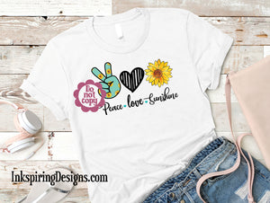 Peace Love Sunshine Sublimation Transfer