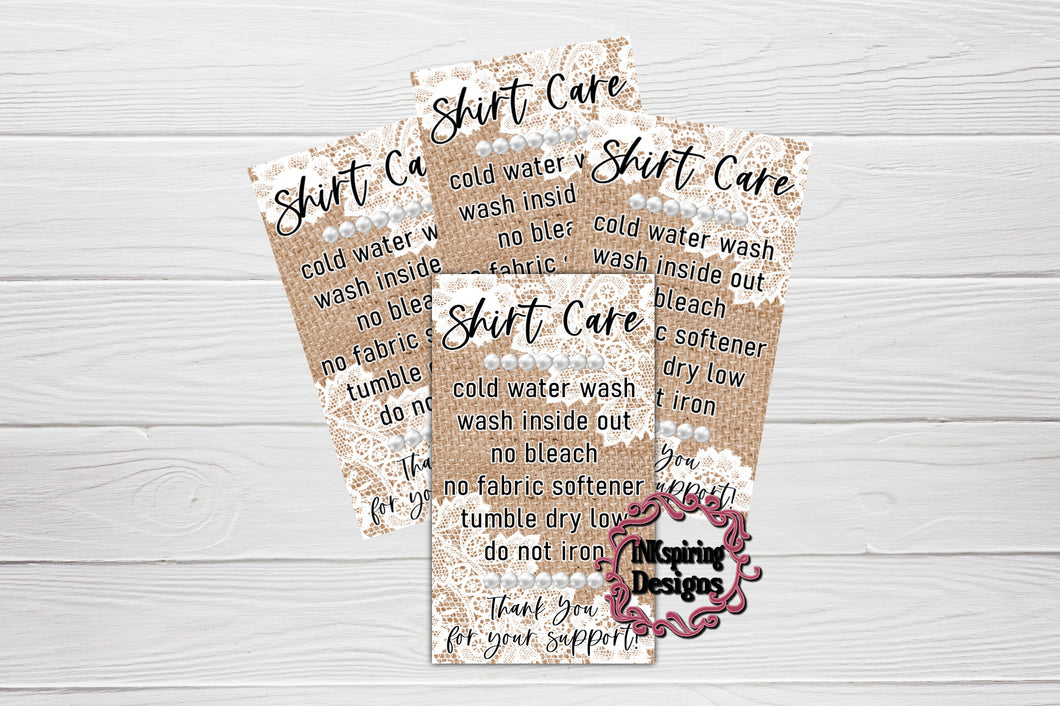 Care Cards Pearls and Lace Printed and Cut