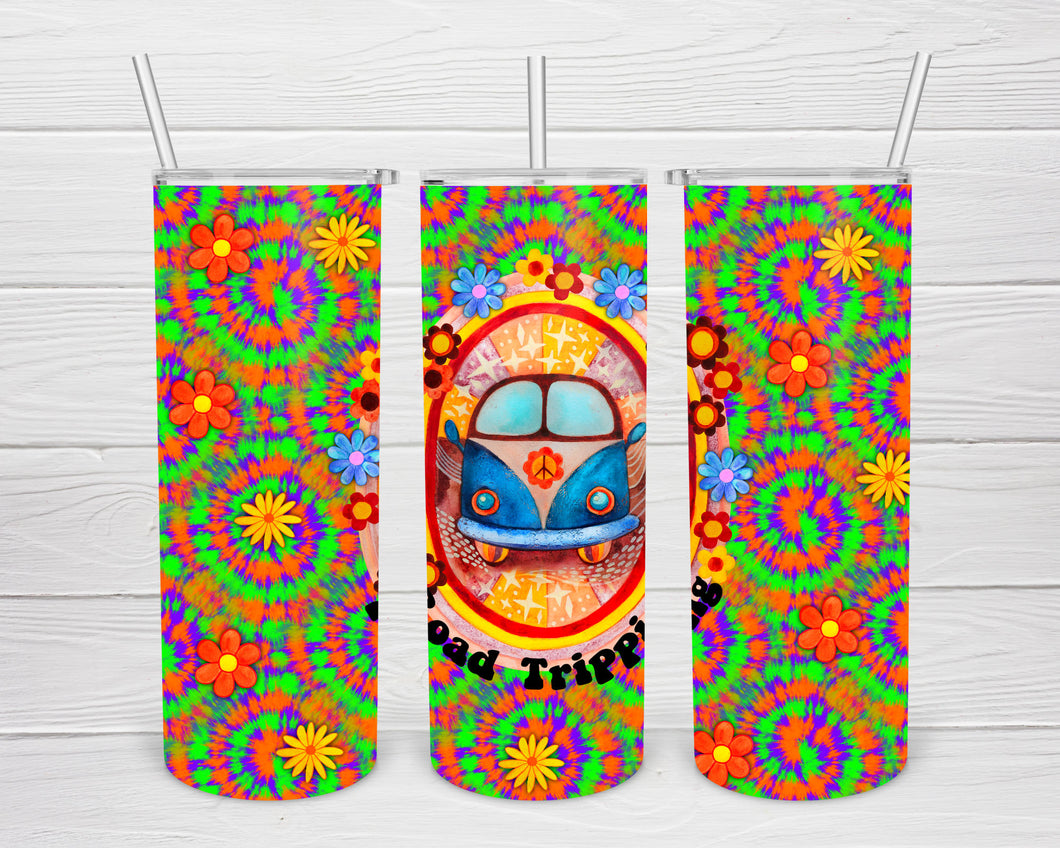 Road Tripping 20 OZ Skinny Tumbler PNG Design