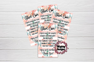 Care Cards Rose Stripes Vertical Printed and Cut