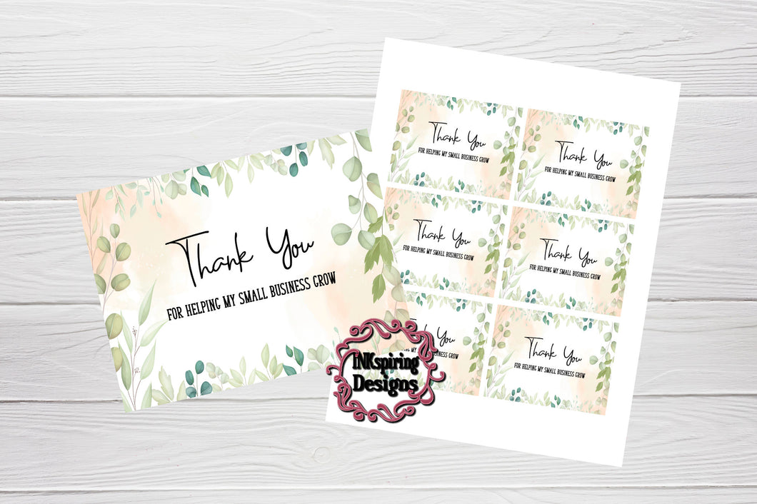 Thank You Cards Greenery