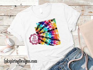 Tie Dye States Sublimation Transfer