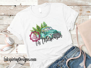 Tis The Season Vintage Truck Sublimation Transfer