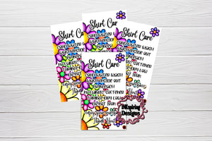 Care Cards Tossed Flowers Printed and Cut