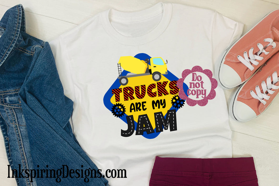 Trucks Are My Jam Sublimation Transfer