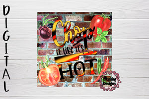 Chop It Like It's Hot PNG Cutting Board Sublimation Design