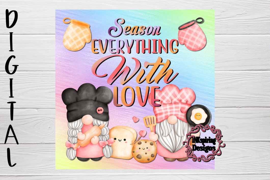 Season Everything With Love PNG Cutting Board Digital Design