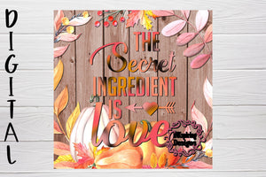 Secret Ingredient Is Love PNG Cutting Board Digital Design